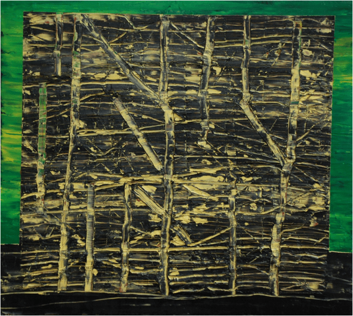 'Black and yellow screen'